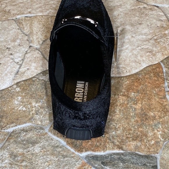 Terroni Black Men\'s Slip-On Loafer Shoe-Fashionable-Italian Design